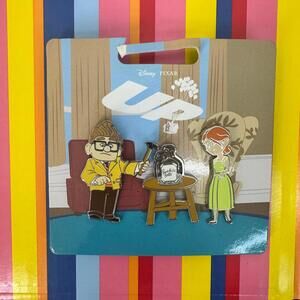 2021 Disney Pixar UP Carl Ellie Paridise Falls Flair 3 Piece Pin set New